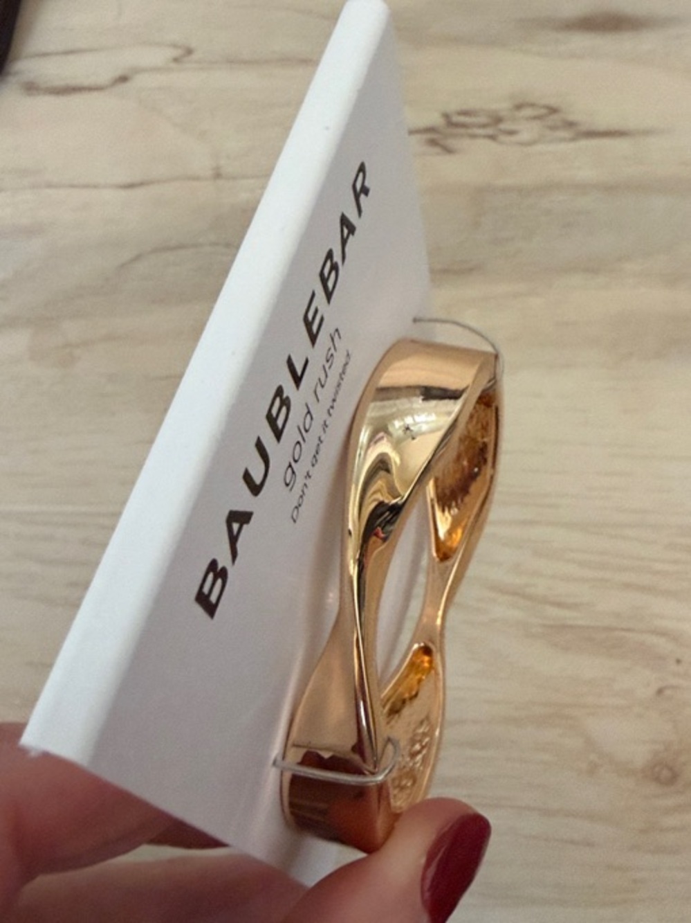 BaubleBar Gold Rush Bangle Bracelet in Don’t Get it Twisted. - Picture 4 of 4